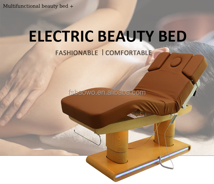 Beauty Makeup Workshop - Cama de Belleza Hidráulica de Cuero