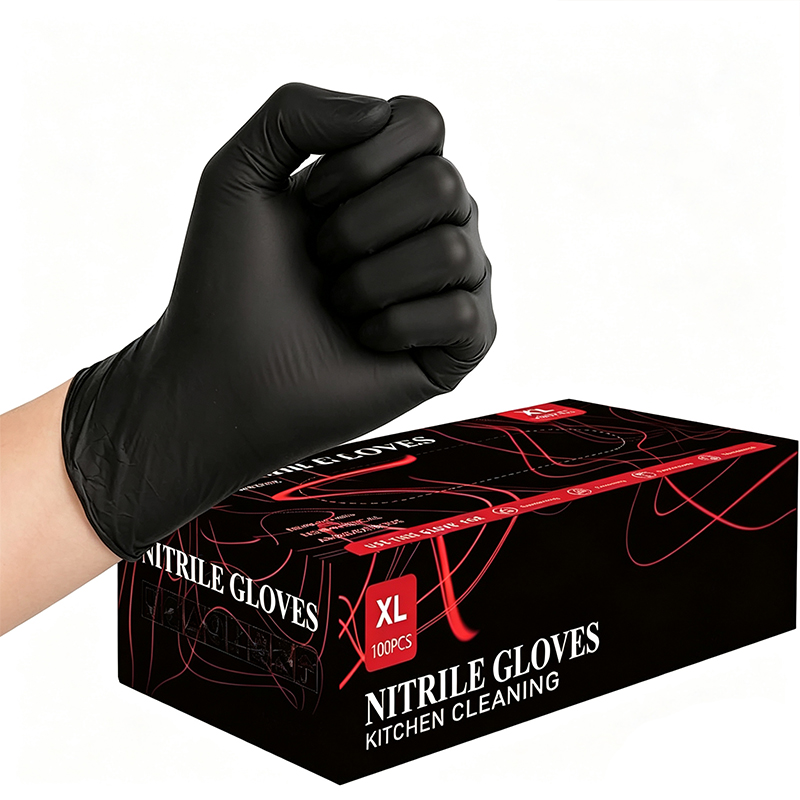 Beauty Glazed Makeup - Guantes de nitrilo desechables negros, sin