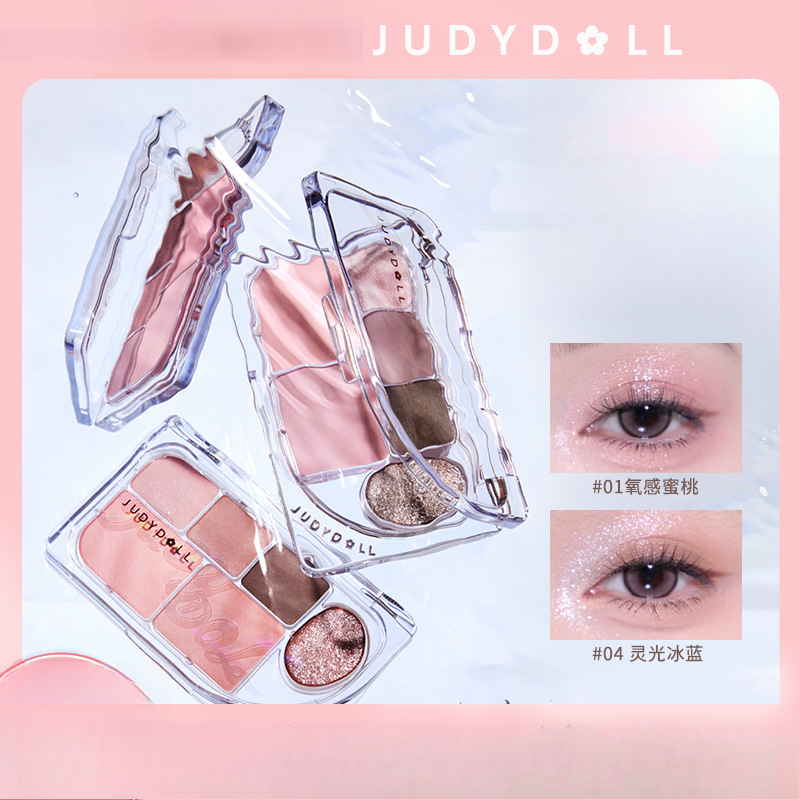 Merit Beauty Makeup - Judydoll, 6 colores, brillo mate, placa