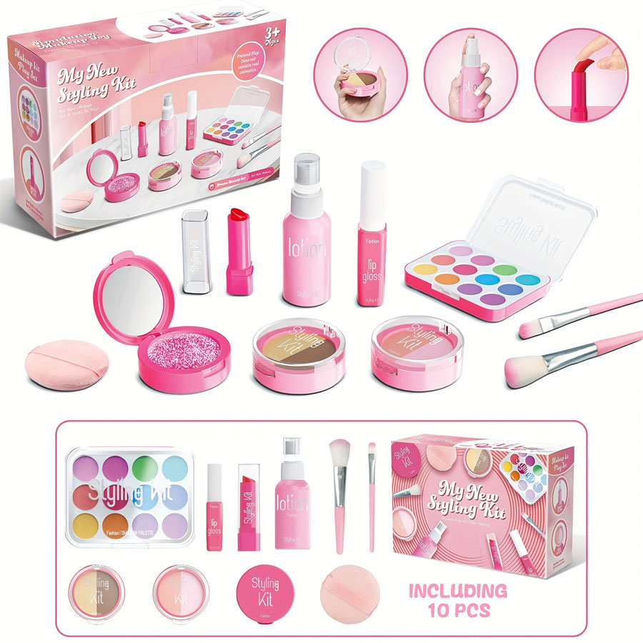 Beauty Real Makeup - Juego de juguetes de maquillaje para
