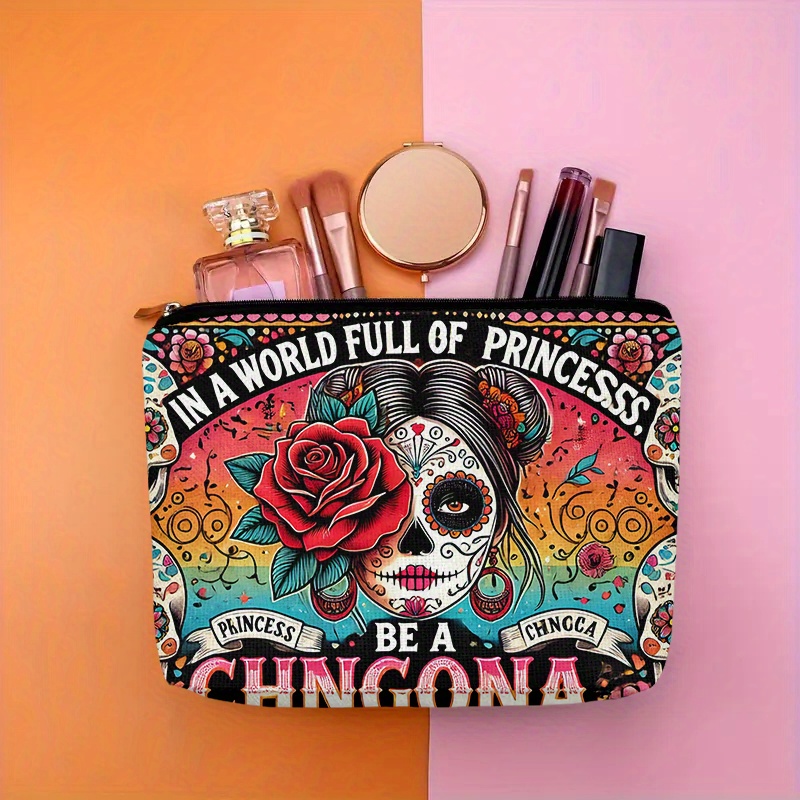 Beauty Makeup Bag - Una bolsa de cosméticos con flores
