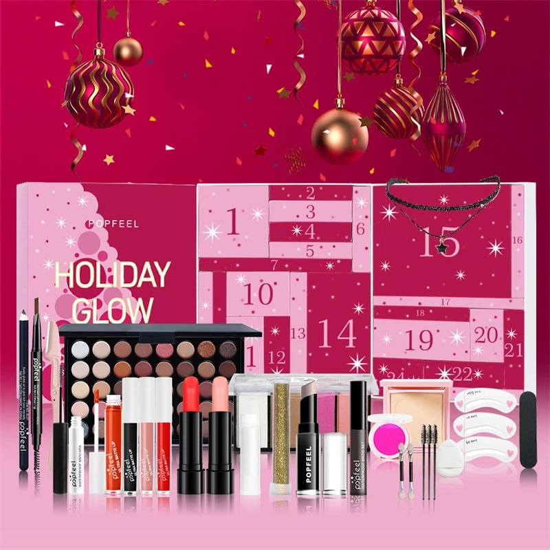 Makeup Beauty House - Set de maquillaje navideño con cuenta