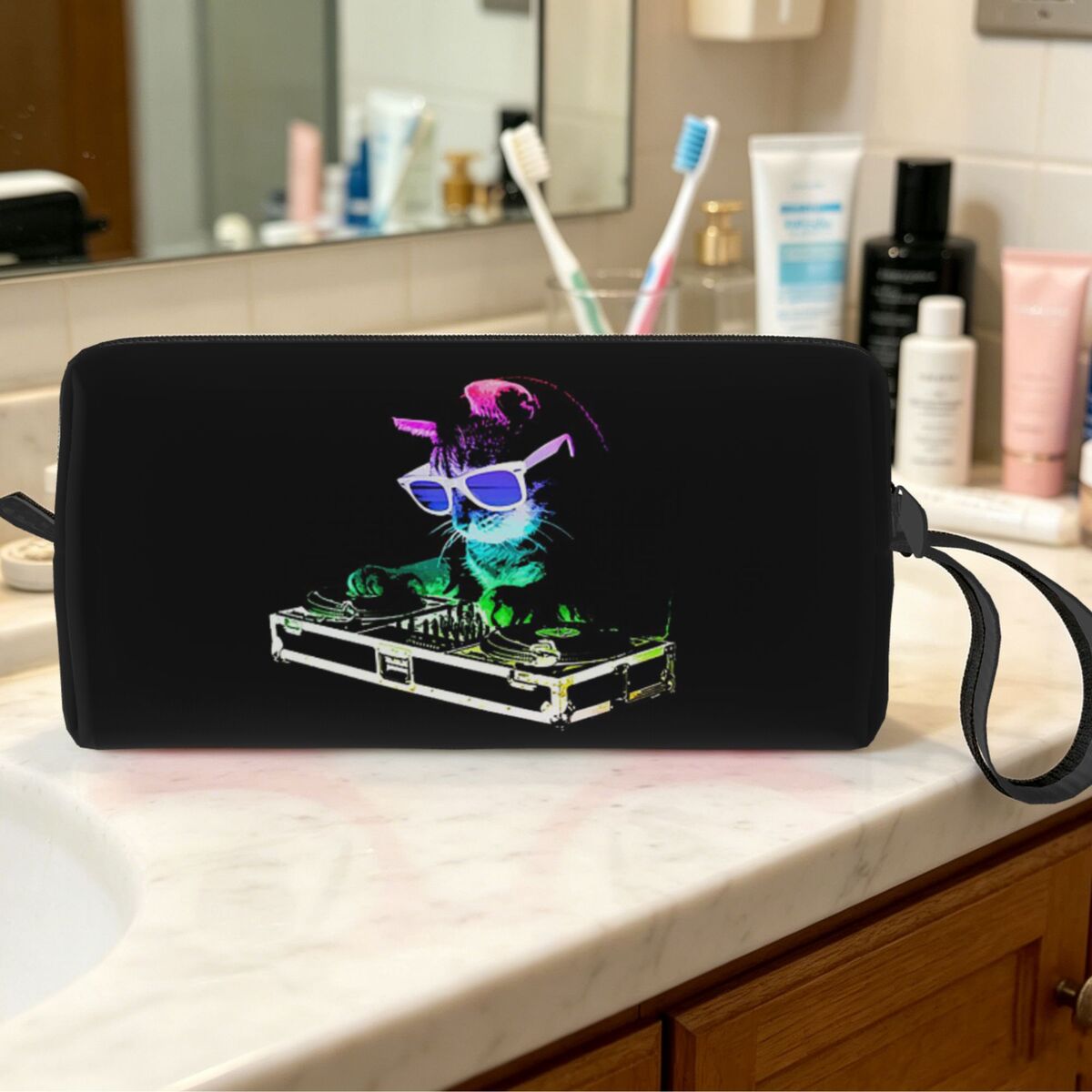Makeup Beauty House - Bolsa de maquillaje House Cat Rainbow