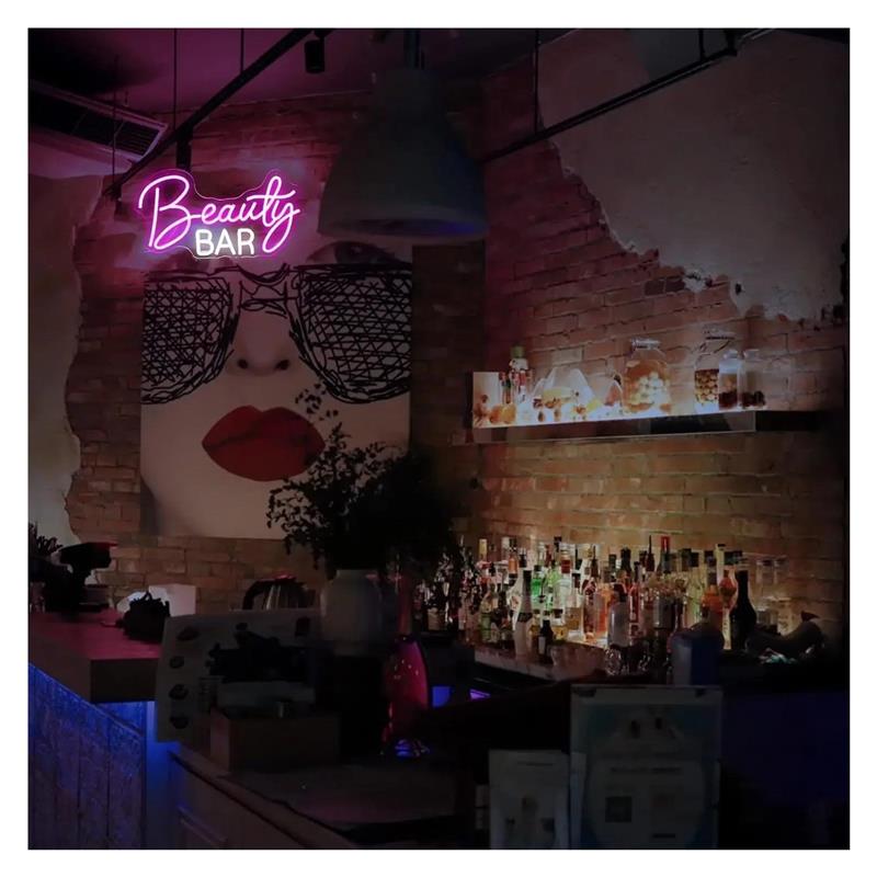 Letrero de neón Beauty Bar, lu - Beauty Makeup Wallpaper reseña y precio