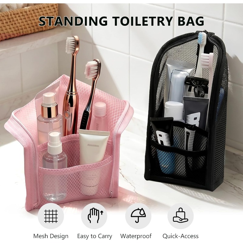 Bolsa de aseo de malla transpi - Beauty Makeup Bag reseña y precio