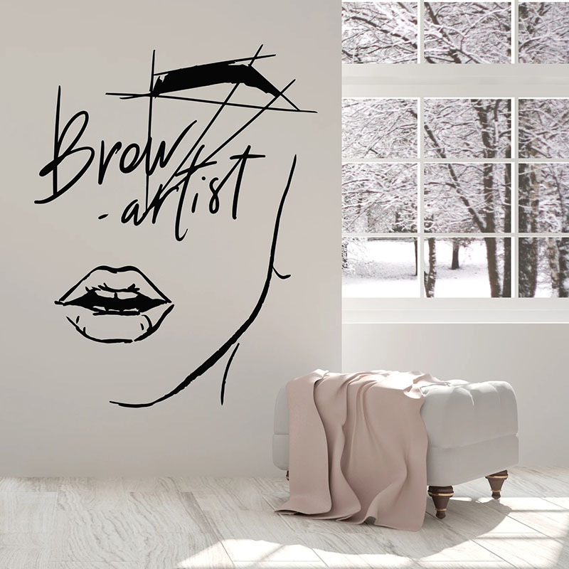 Calcomanía de pared de cara de - Beauty Makeup Wallpaper reseña y precio