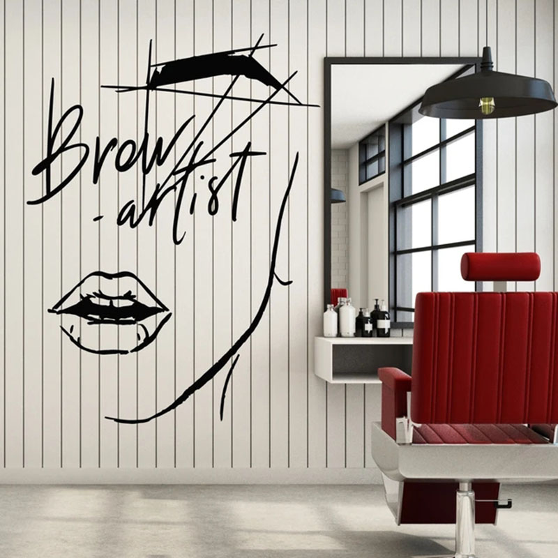 Calcomanía de pared de cara de - Beauty Makeup Wallpaper reseña y precio