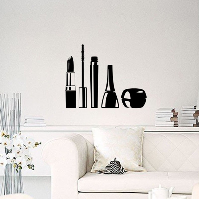 Pegatinas de pared de cosmétic - Beauty Makeup Wallpaper reseña y precio