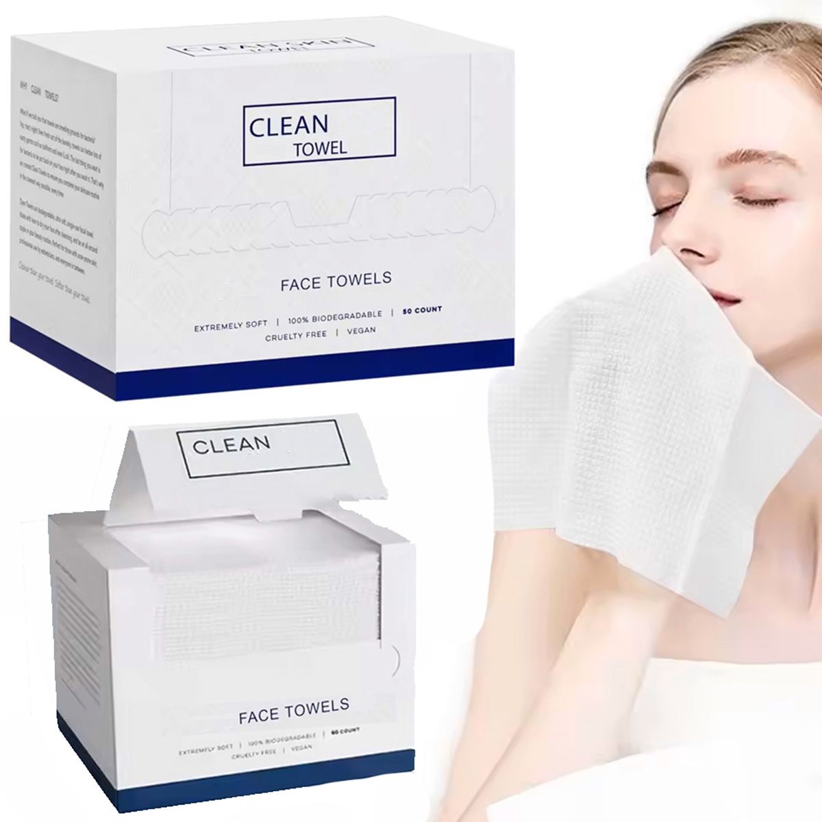 Paquete de 50 Toallitas Facial - Beauty Makeup Organizer reseña y precio