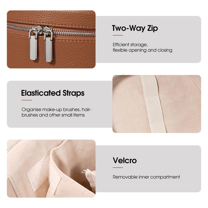 Bolsa de maquillaje de cuero P - Beauty Makeup Bag reseña y precio