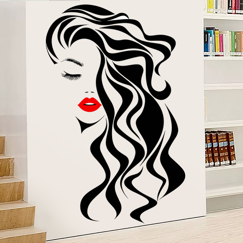Pegatina de pared de cara feme - Beauty Makeup Wallpaper reseña y precio