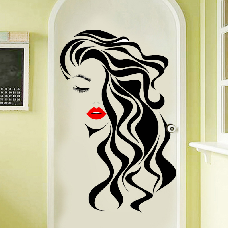 Pegatina de pared de cara feme - Beauty Makeup Wallpaper reseña y precio