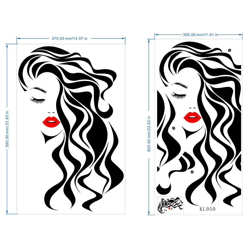 Pegatina de pared de cara feme - Beauty Makeup Wallpaper reseña y precio