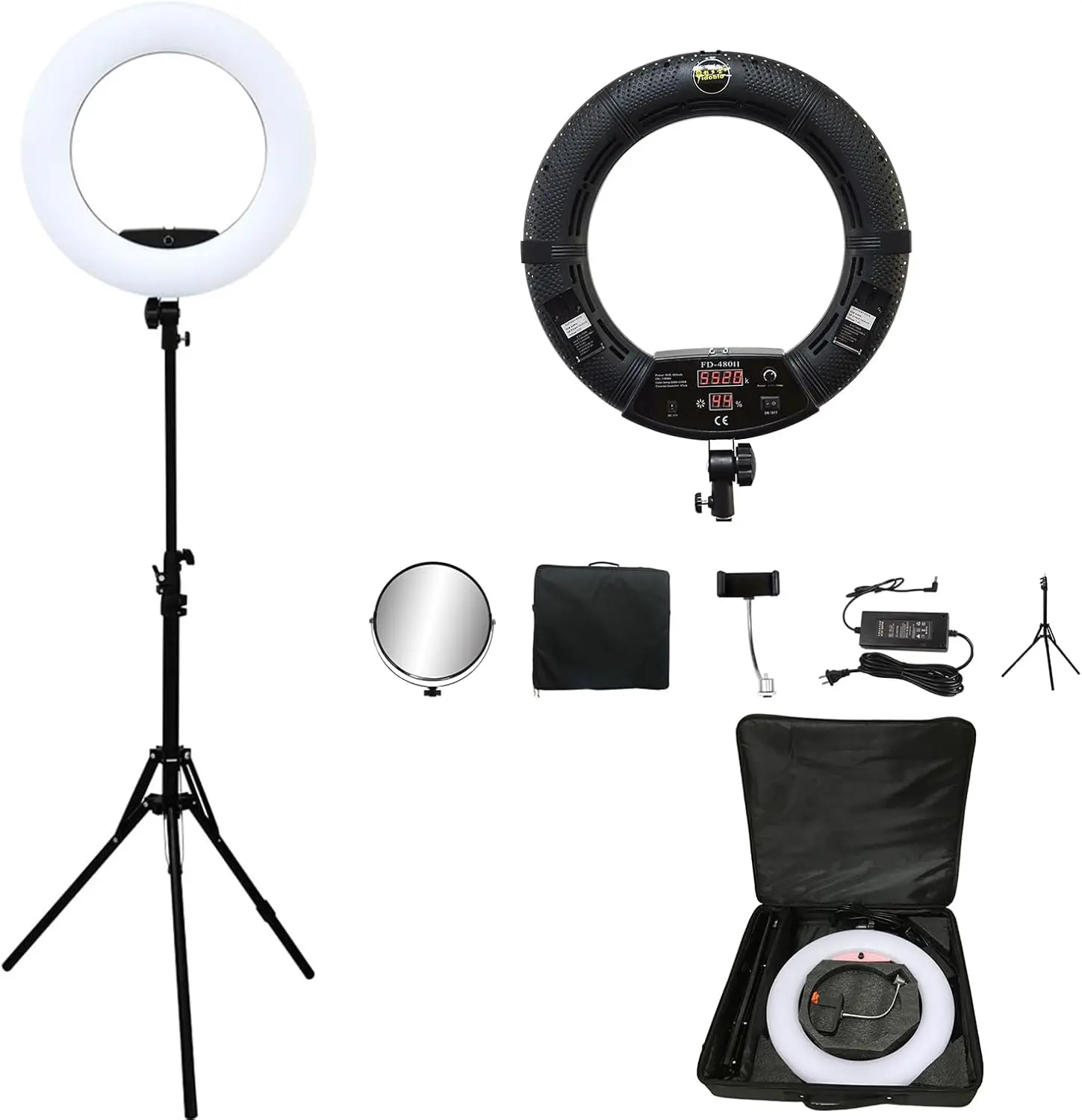 FD480 Anillo de Luz LED de 18  - Beauty Makeup Youtube reseña y precio