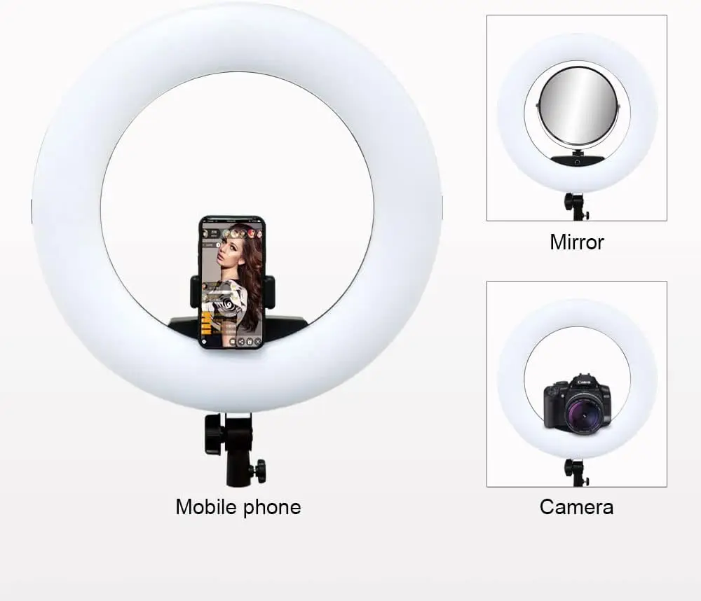 FD480 Anillo de Luz LED de 18  - Beauty Makeup Youtube reseña y precio